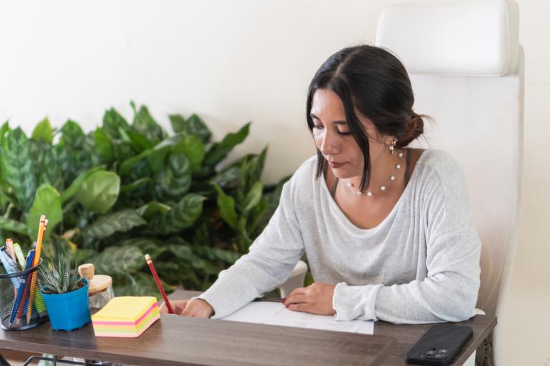 Mujer trabajando
